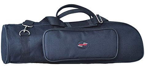 Easnea Bolsa de transporte profesional para trompeta 600D, resistente al agua, tela Oxford, suave, acolchada, con correa ajustable para el hombro, 4 colores, negro