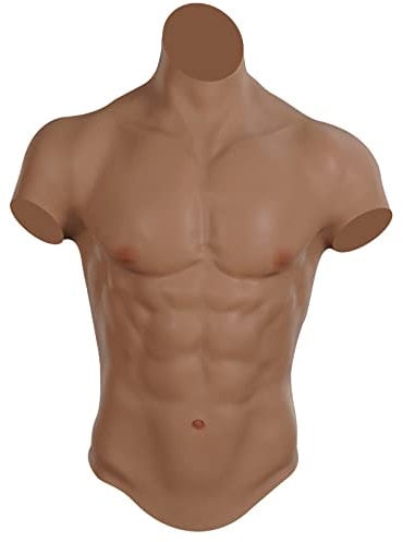 PALPTASN Silikon-Muskelanzug für Herren, sehr realistischer Silikon-Muskelbrust-Body in Übergröße für Cosplay, Halloween (8., 3#, Größe S)