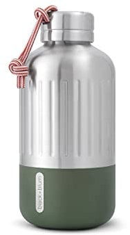 Black+Blum Explorer Vacuum Flask - Stainless Steel Leak Proof Water Bottle with Carry Loop - BPA Free Drinks Bottle for Hot or Cold Drinks, Hiking and Gym - Olive, Small, 650ml