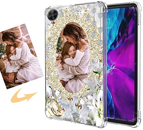 CXKJ Transparente Funda Personalizada para Samsung Galaxy Tab A8 10.5 2021,Diseño tu Foto Imagen o Texto Personaliza Carcasa,Silicone Ultradelgado Case Cover Protector Anti-arañazos Funda