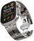 KADES Edelstahl Armband für Apple Watch, Herren Metall Glieder Ersatzarmband, Ultra 49mm, Series 10 46mm, 9/8/7 45mm, SE/6/5/4 44mm, 3/2/1 42mm, Titan