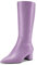 Castamere Donna Chunky Blocco Medio Tacco Heel a Punta Metà polpaccio Cerniera Stivali da Matrimonio Cute 5 CM Heels Viola 39 EU