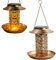 Solar-Vogelfutterstation, Wasserdicht Futterspender für Vogelfutter, Metall Vogelfutterspender mit Haken, Hängender Vogel Futtersäule, Solar-Vogelhäuschen für Draußen Balkon Garten Hof Terrasse