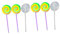 Toyvian 6 Pièces Sucette Fluo Moulins à Vent Rotatifs Sucettes Lumineuse Moulin à Vent Mené Bâtons Lumineux Sucette Jouet Mené Lumière Sucette Enfant Plastique Noël Lumineux