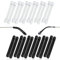 Glasses Ear Grips, 12 Pairs Silicone Eyeglass Ear Hook Cushions Eyeglasses Leg Covers Comfort Retainer for Various Glasses (Black, White)
