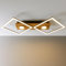 Lightbox 2 flammige Deckenlampe - dimmbare LED Deckenleuchte - Helligkeit: 3-step-dim (max. 3100 lm) - Lichtfarbe: 3000 K - 71 x 35cm - aus Kiefernholz/Metall/Kunststoff in Schwarz/Braun