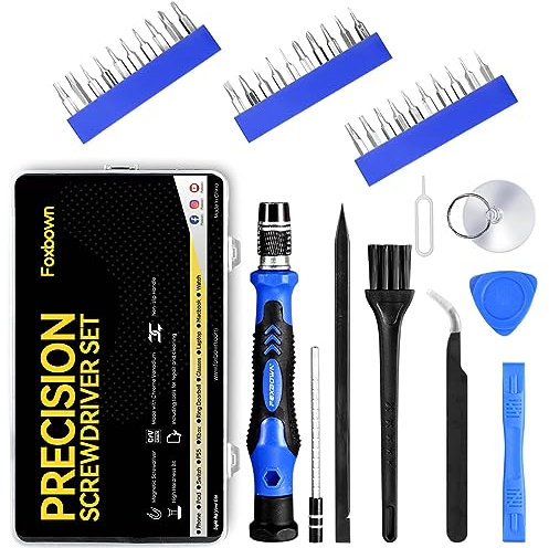 Foxbow Torx Schraubendreher Set, 39 Pcs Feinmechaniker Werkzeug Set Elektronisches Reparaturwerkzeugset,für Brillen, Laptop, Switch, Türklingel, PS5, Xbox, MacBook, iPhone,Switch