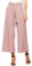 Beyove Damen Weite Hosen Elegante Sommer 7/8 Palazzo Hose Hohe Taille Loose Gerade Anzughosen Elastischer Bund Freizeithosen mit Gürtel Rosa XL