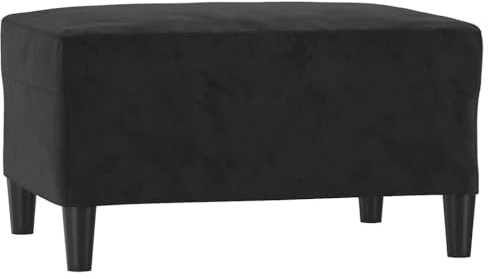 vidaXL Fußhocker für Schlafzimmer, Sofahocker, Möbel, Wohnzimmer, Haus, Innenbereich, Schwarz, 70 x 55 x 41 cm, Samt