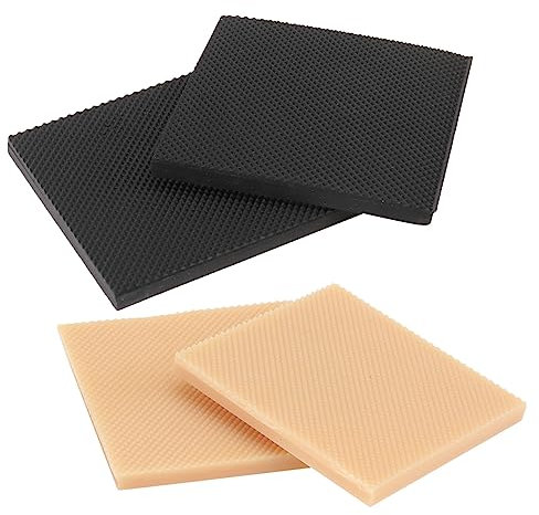 4 cuscinetti per tacchi in gomma antiscivolo per riparazione di scarpe con tacchi quadrati, solette di ricambio resistenti all'usura, facili da installare