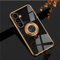 XINYEXIN Funda para Samsung Galaxy S23 FE con Anillo Soporte Girar 360 Grados, Moda Suave TPU Silicona Case Cover, Antigolpes Carcasa para Samsung S23 FE - Negro