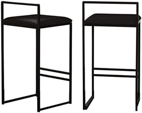 Frühstücks-Barhocker, 2 Stück, Mit Samt Gepolstert, Küchen-Barhocker, Barstuhl Mit Schwarzer Fußstütze Für Theke/Küche,Sitzhöhe 65 cm,HaoAMZ