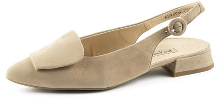 Paul Green Damen, Frauen Sling Ballerinas,schließe,Ballerinen,Pumps,Halbschuhe,Sommerschuhe,Slipper,Ballerina-Schuhe,flach,Beige (JA),37.5 EU / 4.5 UK