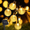 Aisutha Solar Lichterkette Aussen, 11M 60LED Solar 8 Modi Kristall Kugeln Wasserdicht IP65 Outdoor Solar für Garten, Camping, Balkon, Hochzeit, Partys Deko