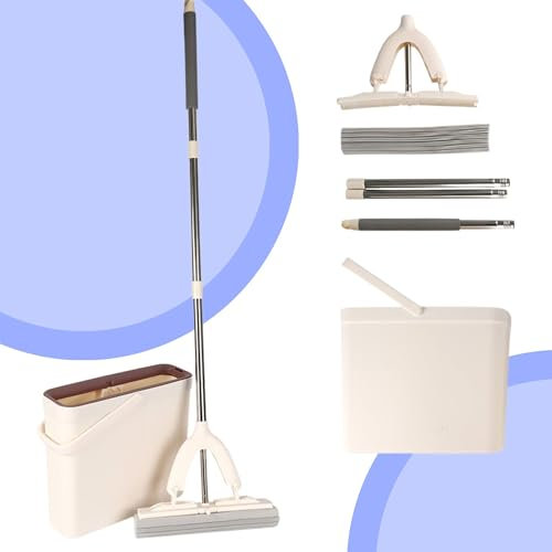 TotalMop 3 en 1 Fregona de Esponja, Mopa con Cubo Moppy
