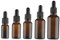 Ipetboom 12 Pièces Poignées De Bouteille Mam Œil Verre Ambré Mini-parfum Flacon Compte- De 20 Ml Parfum Ambre Bouteilles Voyage Flacon Compte-gouttes Bouteille D'essence