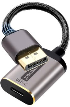 ELUTENG Adaptateur USB C vers DisplayPort (4K @ 60 Hz), Câble USB C Femelle vers DisplayPort 18 cm Compatible avec TV, Moniteur, projecteur, etc.