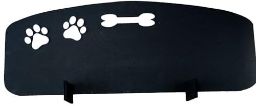 Black Dog Stopper With Paw Prints - Puppy Stopper Stairs - Dog Blocker - Dog Gate - Dog Stair Blocker/Sausage Stopper Guard (30cm x 80cm)