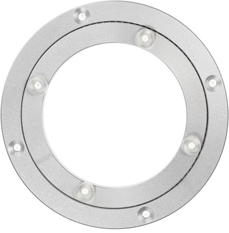 GOOHOCHY Plato Giratorio Grande Para Mesa De Comedor Cojinete De Plato Giratorio De Restaurante Estante De Mesa Firme Accesorio De Restaurante Importante De Aluminio Alimento