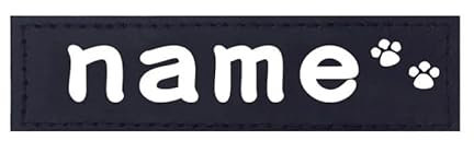 Hundemarke, Hundemarke, Hundemarke, Aufkleber, Anti-Verlust-Erkennungsmarke, Aufkleber, Hundegeschirr, DIY, PU-Leder, personalisierbar, Hundemarke, Haustierprodukte, Zubehör, Name mit Pfote, S, 3 x 11