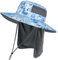 Bassdash Sonnenhut Fischerhut Bucket Hut UPF 50+ UV-Schutz Wasserdichter taktischer Angelhut mit breiter Krempe Einstellbare Größe mit Abnehmbarer Halsklappe für Männer und Frauen