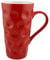 0,5 L Dubbetasse - Keramik Tasse groß, Jumbo-Tasse 500 ml | Pfalz Retro XL Kaffeebecher | Große Kaffeetasse (Rot)