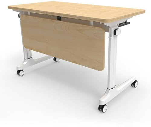 Klappbare Besprechungstische, mobiler Schulungstisch mit Klappdeckel und feststellbaren Rädern, Handelsqualität, sofort aufklappbar und einsatzbereit