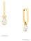 ECHTZEIT Creole mit Zirkonia Anhänger aus Edelstahl - 2,2 cm lang - Like Diamonds