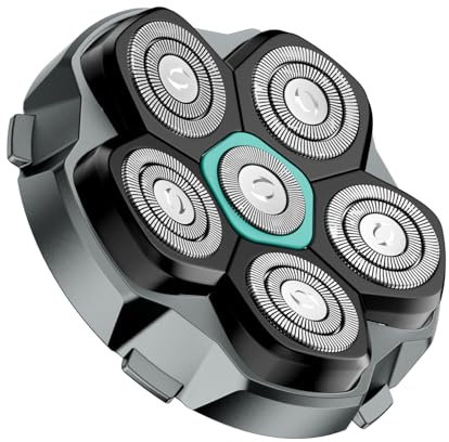 Ersatzrasierkopf für Glatzen Rasierer Herren, kensen 6D Kopfrasierer Schwimmender Rasierkopf Magnetische Austauschbarer Ersatz-Scherkopf Nass und Trocken