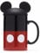 Disney Parks - Taza de viaje de cerámica roja de Mickey Mouse con tapa, 3.5 onzas