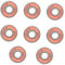 KITANDOVE 8 Stück Lager Roller Zubehör Skateboard Longboard Zubehör Kohlenstoffstahl Orange