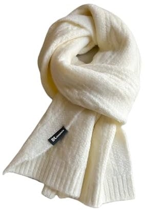 LZHUYE Schal Winter Für Frauen, Die Warm Warm Gestrickte Schal Verdickte Klobig Strickschal Gemütlich Kaltes Wetter Matching-beige