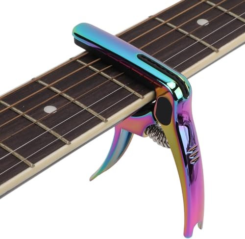 CYSFETENA Kapodaster für Gitarre, Metall Guitar Capo, Einstellwerkzeug für Klang für Akustik-, E-Gitarre, Bass, Ukulele, Mandoline und Banjo 7,3x8,5x1,3 cm / 2,9x3,3x0,5 Zoll