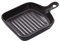LIGIGWASH Plato Grill Cuadrado Antiadherente Cerámico Con Mango Corto Para Horno y Microondas Resistente y Fácil De Limpiar Negro