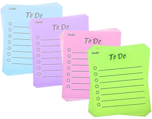 200 Blätter Haftnotizen, To Do Listen Block, Sticky Notes | Haftnotizen Klebezettel, Notizblöcke Linierte Notizzettel für Planer Erinnerung Büro Zuhause Schule Zubehör