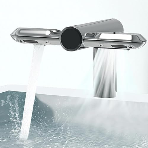 ZengHeBloom Grifo Secador De Manos Todo En Uno, con Sensor AutomáTico Y Secado RáPido (110 M/S), Aire FríO Y Caliente, Sin Contacto, Ideal para BañOs PúBlicos, Hoteles Y Restaurantes.(Type2)