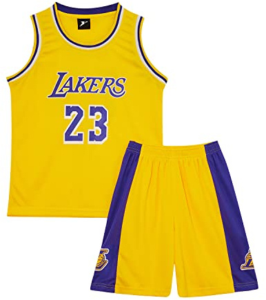 ISOVNUS Geek UP Kleine Jungen 2er-Set Basketball Trainings Ärmellos Trikot und Hose