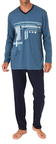 Normann Herren Schlafanzug Langarm Pyjama - Baumwolle - auch in Übergrössen