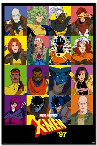 Grupo Erik Marvel X-Man 97 Staffel 2 Poster Kunstdruck | Poster Deko Wohnzimmer oder Deko Schlafzimmer - Deko Zimmer - Größe 61 x 91 - Offizielle Lizenz