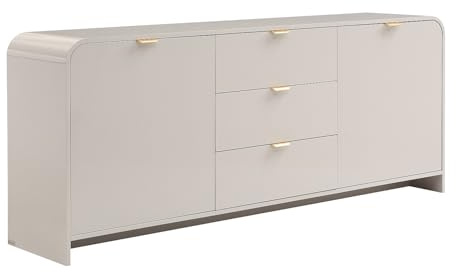 Vente-unique - Sideboard Oralino -L 180cm x B 40cm x H 75cm- MDF - beige