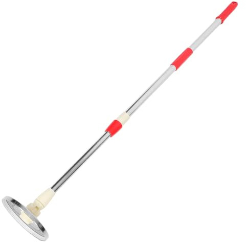 JUMPLAWN Mango de trapeador giratorio, palo de fregona, varilla de trapeador giratoria de acero inoxidable, telescópico, para uso pesado, compatible con rotación mop, para baldosas y piso