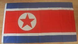Flagge Nordkorea 90 x 150 cm Fahne mit 2 Ösen 100g/m² Stoffgewicht Hissflagge zum Hissen