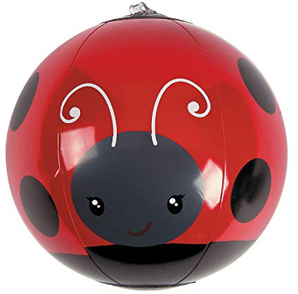 Fun Express Mini Ladybug Beach Balls (Set of 12) Pool and Birthday Party Favors, Giveaways and Supplies