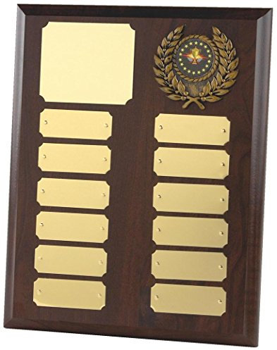 230mm , 12 Year Annual Perpetual Wooden Plaque,Shield,Free engraving (167C) twt