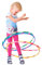 hoopomania Bunter Kinder Hula Hoop [Ø60cm – pink-pink] Gymnastikreifen Kinder ab 3 Jahre