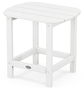Polywood SBT18WH South Beach 18 Outdoor Side Table, White