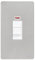 Schneider Electric Ultimate Double Pole 45a Plate Switch With Neon Screwless Stainless Steel Flat Plate - White Insert