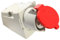 as - Schwabe CEE Steckdose Aufputz - CEE Wandsteckdose - 400 V, 32 A, 4-polig - Wanddose mit Klappdeckel - mit schlagfestem Gehäuse - mit Schraubanschlüssen - Made in Germany - IP44 - Weiß/Rot, 60579