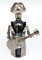 Porte-bouteille de vin moderne Guitariste à hauteur de métal 31,5 cm