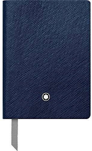 Montblanc Notebook 113598 Fine Stationery #145 – Leder Notizbuch A7 liniert mit Softcover – Farbe: Indigo – 128 Seiten